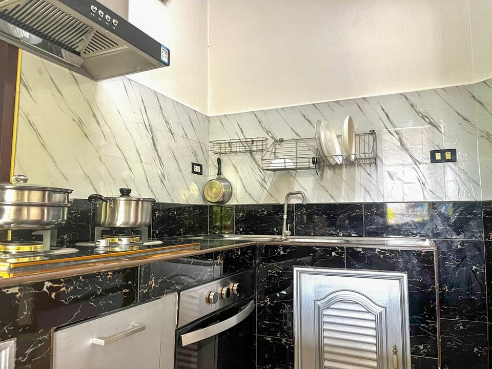 Kitchen or kitchenette, oven, stove
