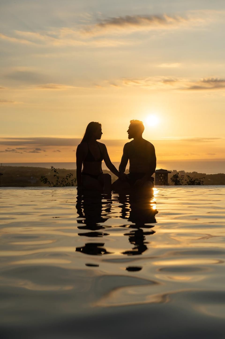 Swimming pool, Sunset