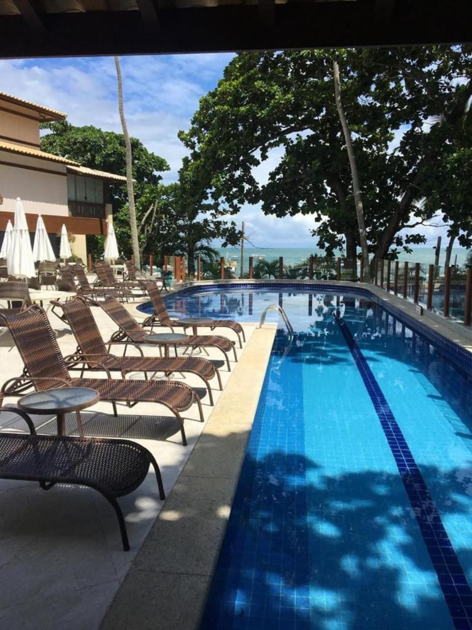 Pool view, Sea view, Swimming pool, sunbed