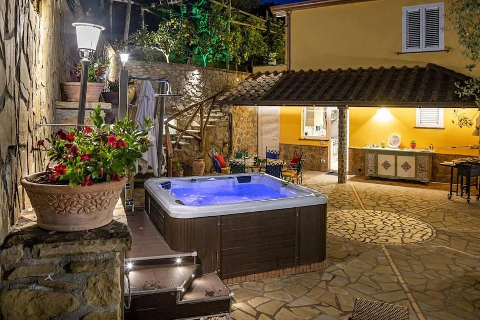 Patio, Night, Hot Tub