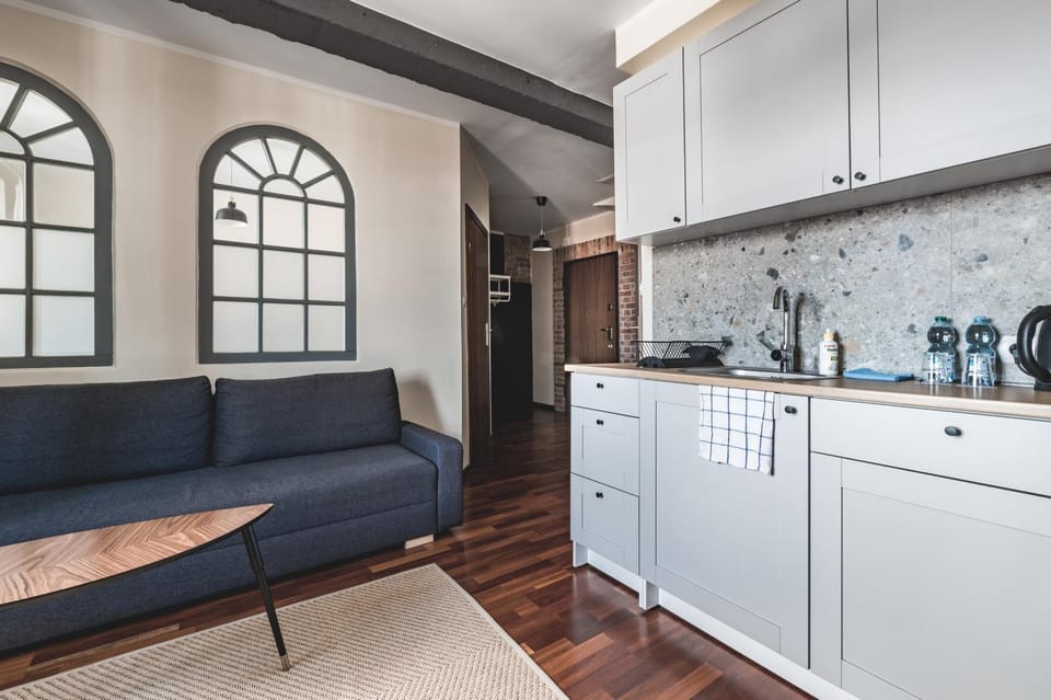 Kitchen or kitchenette, Living room, Seating area