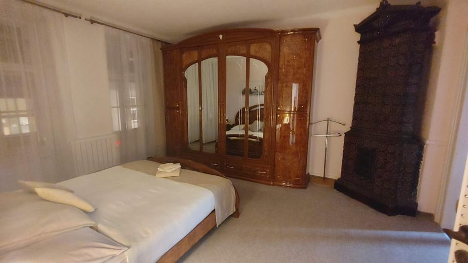 Bed, Photo of the whole room, Bedroom, towels, wardrobe