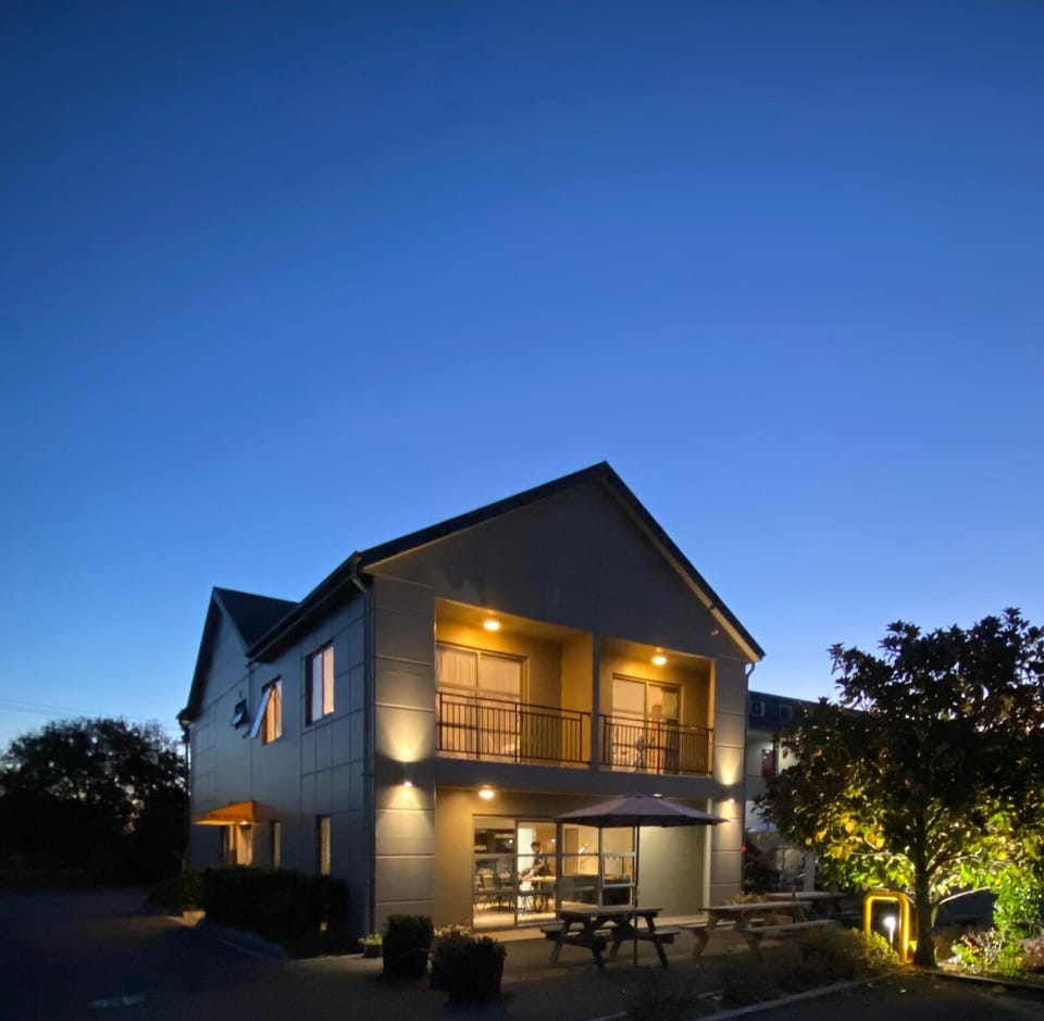 Property building, Night, Garden, Garden view