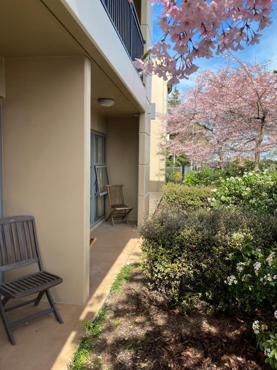Property building, Spring, Garden view