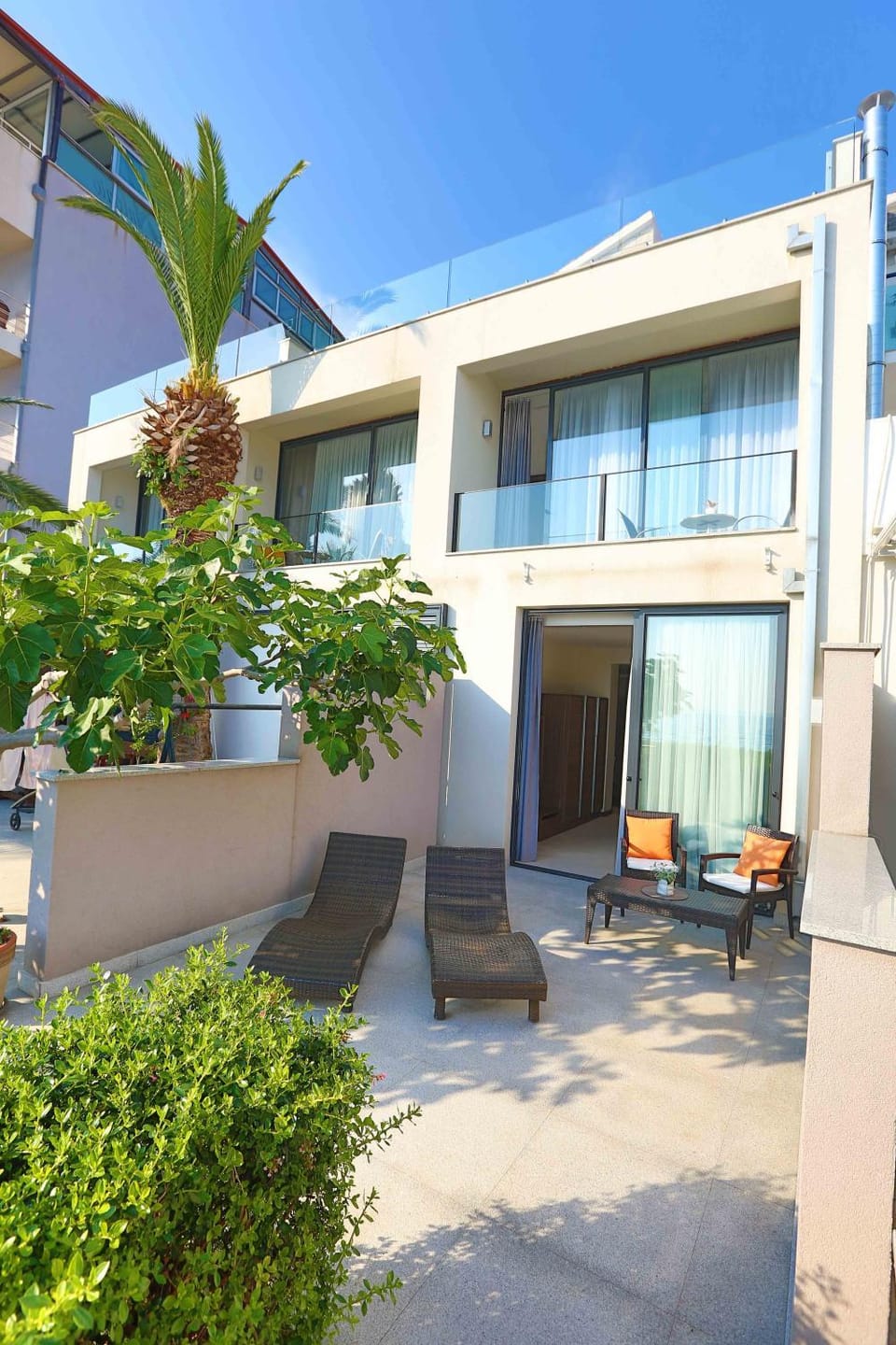 Property building, Patio, Bedroom, Sea view