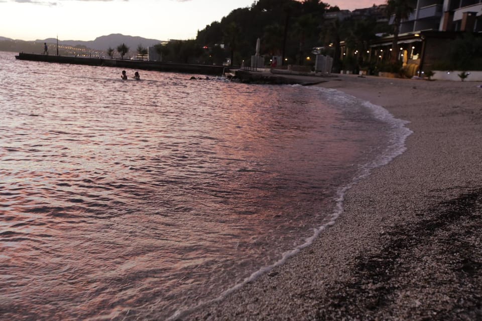 Property building, Beach, Sunset