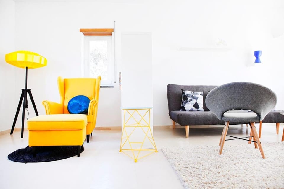 Bed, Library, Living room, Seating area