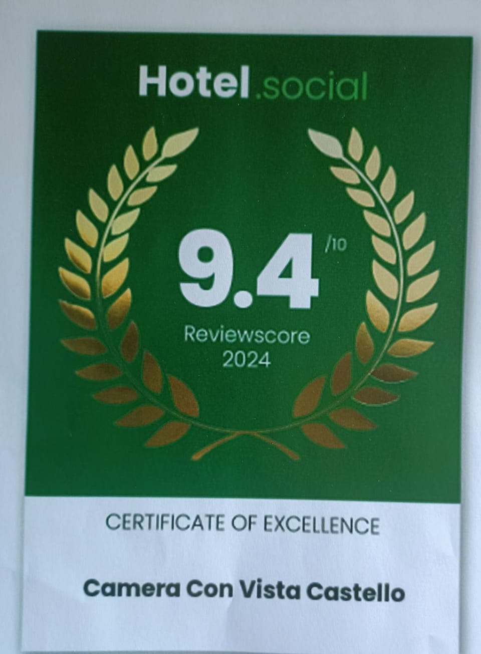 Certificate/Award