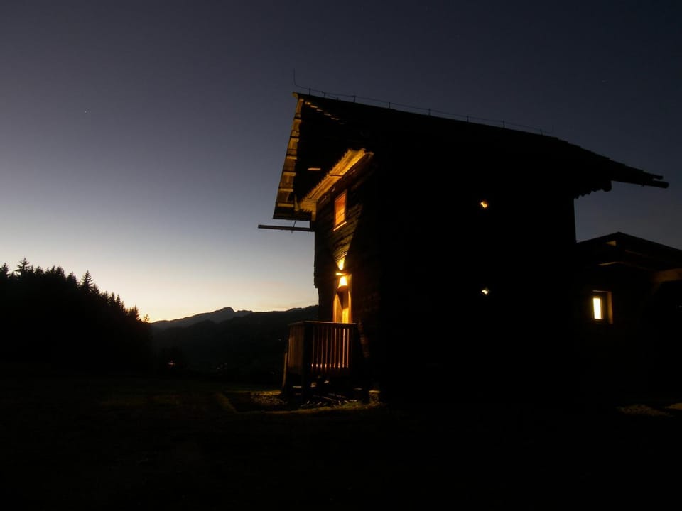Facade/entrance, Night, Sunset