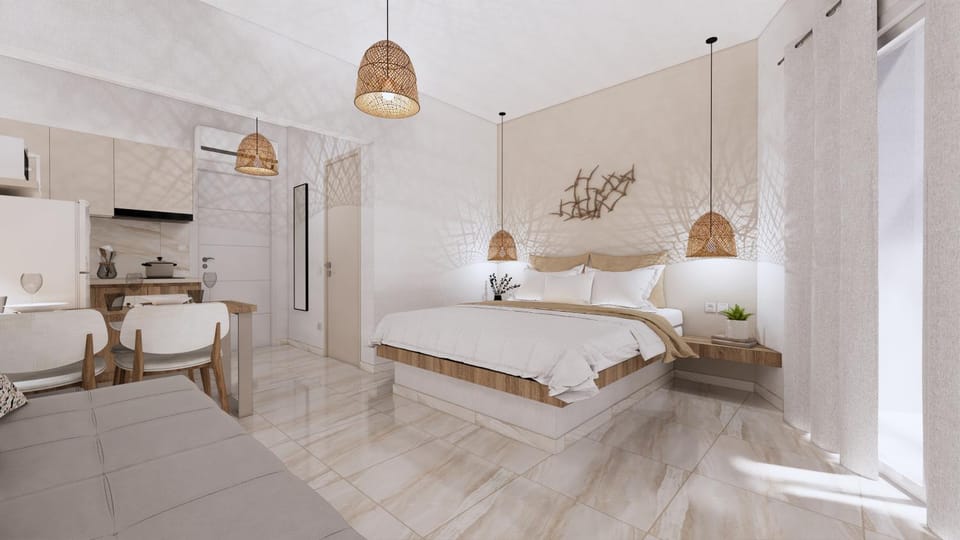 Bed, Kitchen or kitchenette, Photo of the whole room