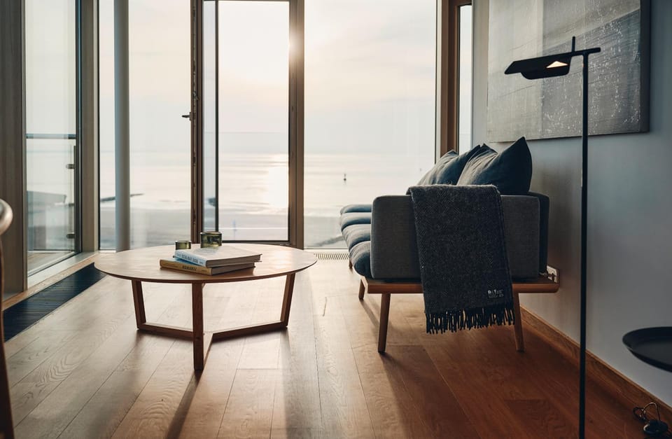 Living room, Seating area, Sea view