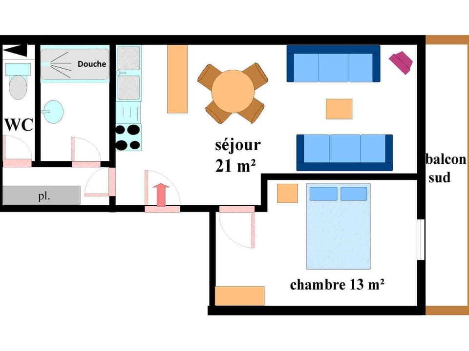 Spacieux appartement 5 pers, balcon, WiFi - Lanslebourg - FR-1-508-154 Apartment in Piedmont