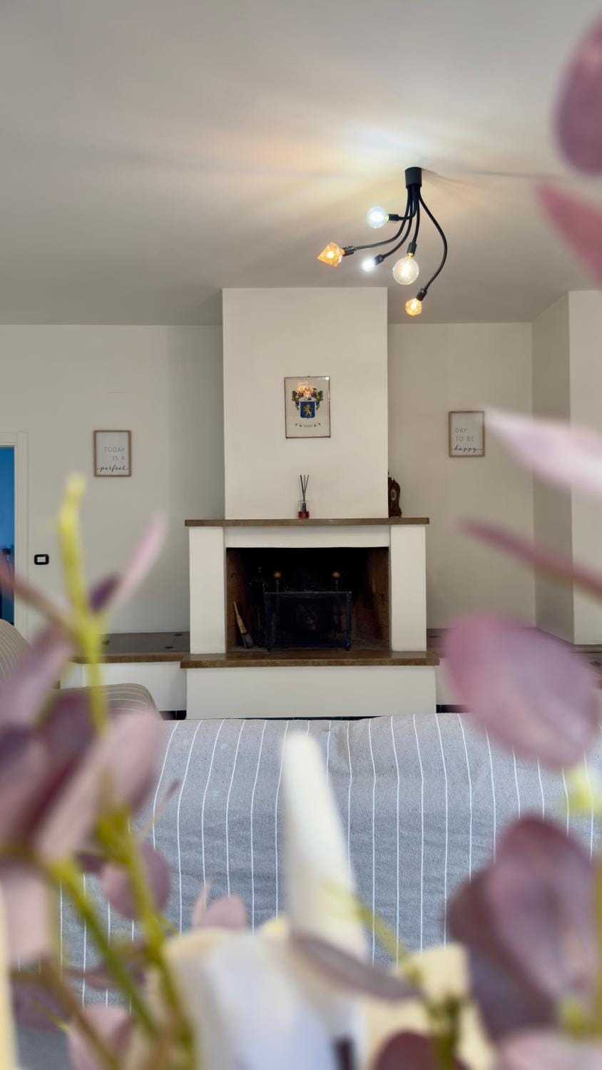 Living room, fireplace