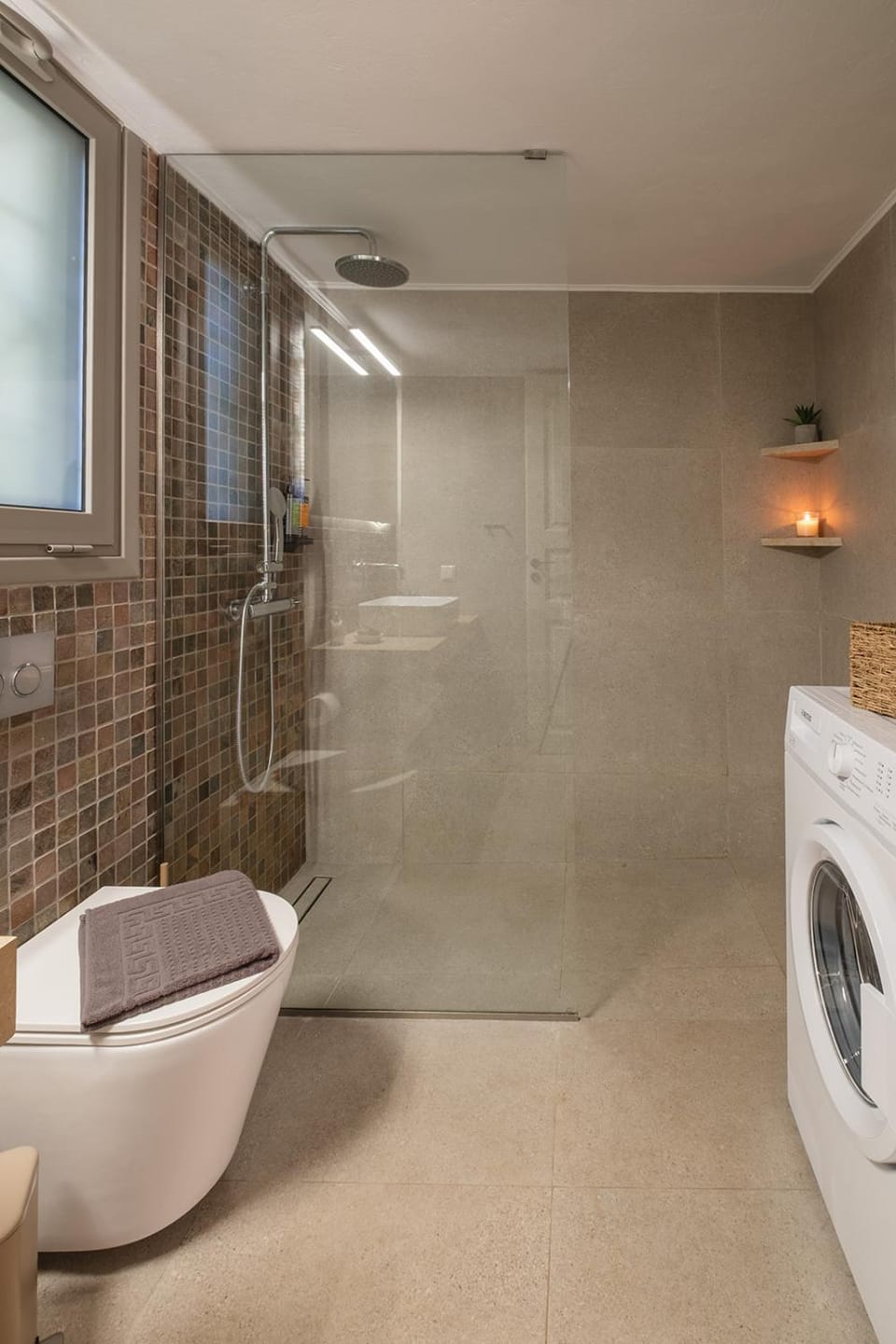 Shower, washing machine