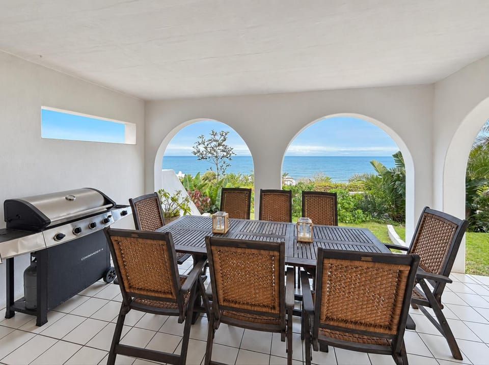 Patio, BBQ facilities, Sea view