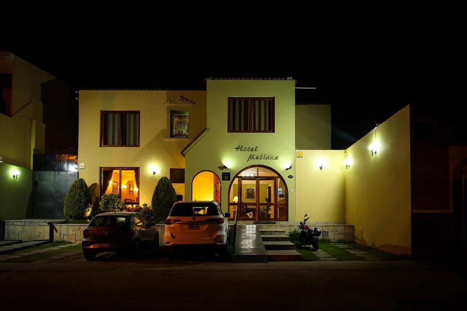 Property building, Night, Parking