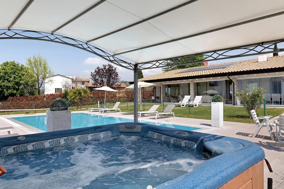 Property building, Living room, Swimming pool