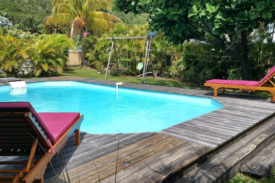 Patio, Day, Garden, Garden view, Pool view, Swimming pool, sunbed
