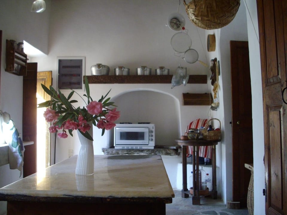 Kitchen or kitchenette, oven