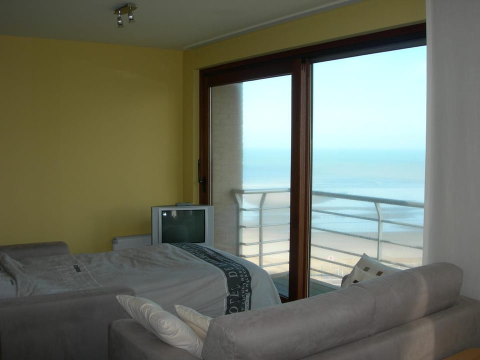 Bed, Balcony/Terrace, Living room, Seating area, Sea view