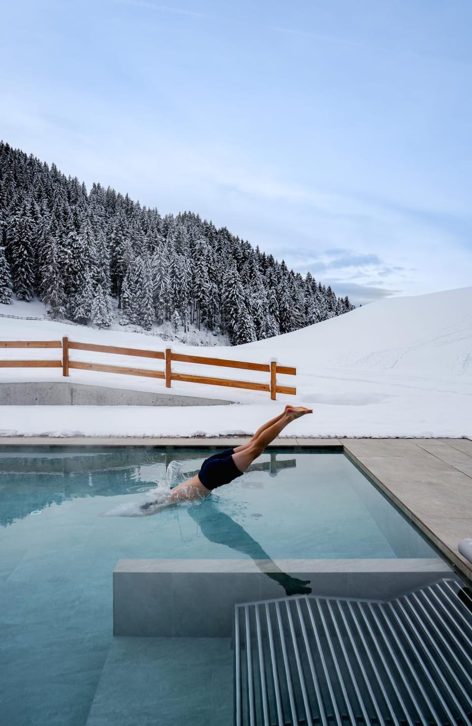 Natural landscape, Winter, Mountain view, Pool view, Swimming pool, Swimming pool