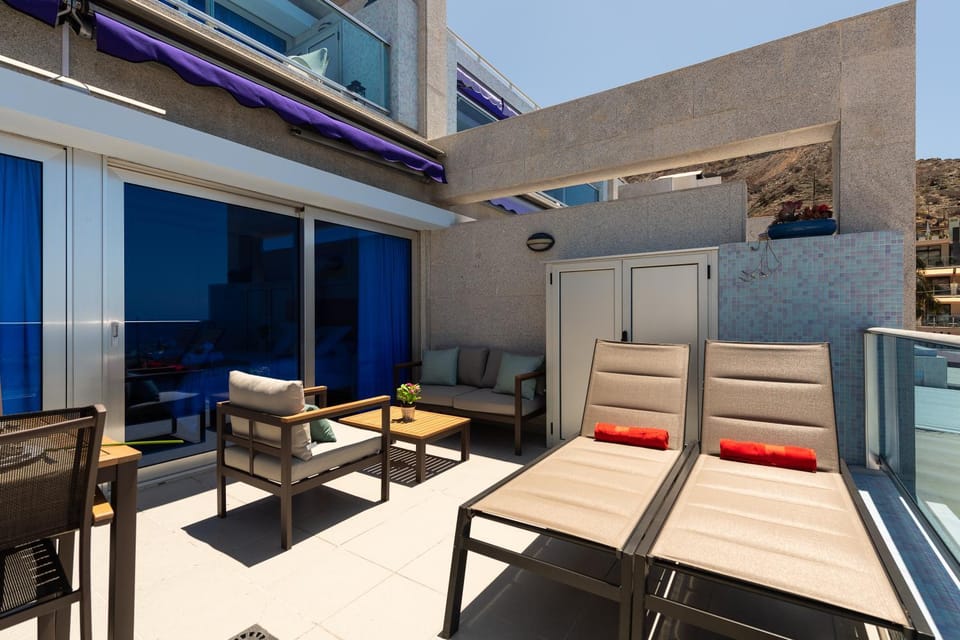Patio, Day, Balcony/Terrace, Beach