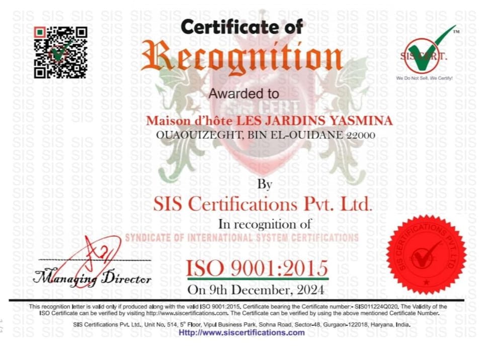 Les Jardins Yasmina Bin el-Ouidane Bed and Breakfast in Morocco