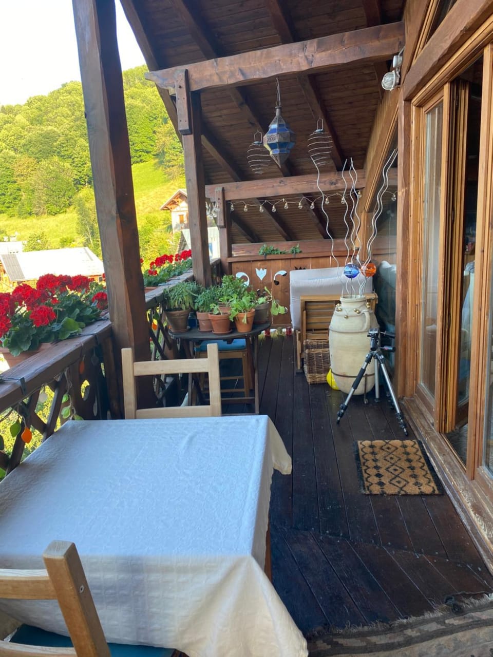 Summer, Balcony/Terrace, Dining area, On site, Mountain view