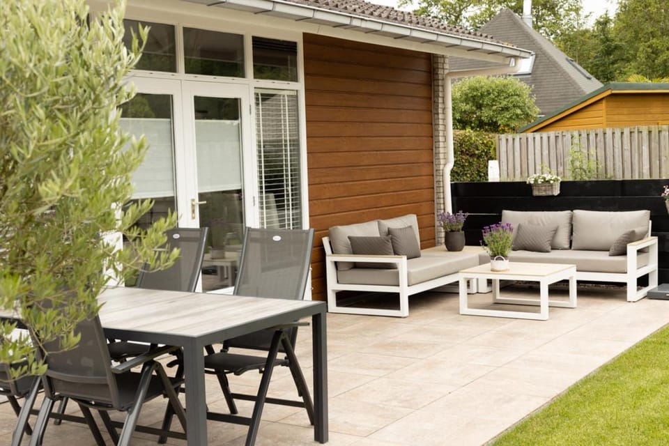 Property building, Garden, Seating area