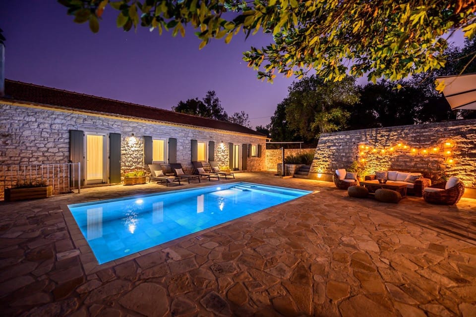 Property building, Swimming pool, Swimming pool, Sunset