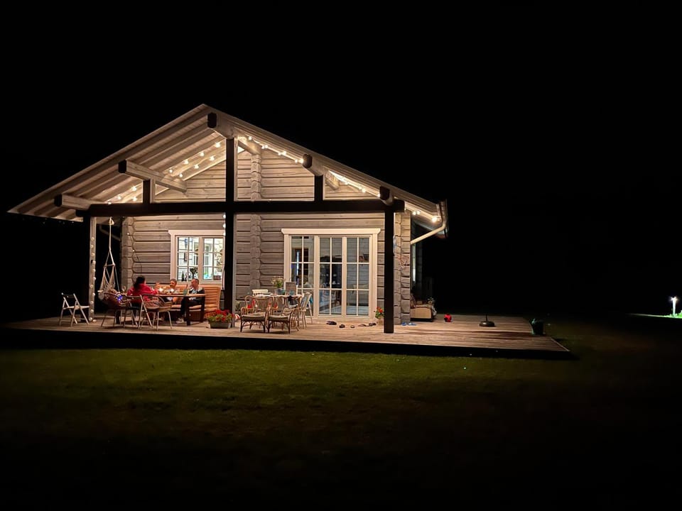 Property building, Patio, Night