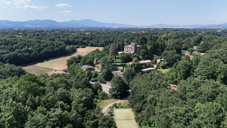 Property building, Natural landscape, Bird's eye view