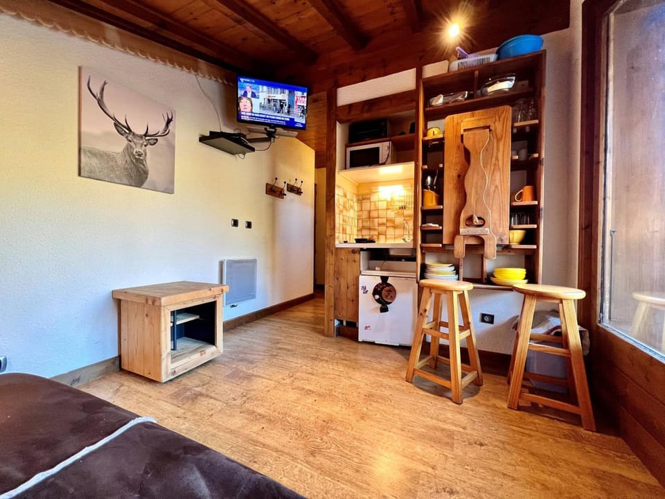 Chaleureux studio près des pistes avec parking et animaux acceptés - FR-1-505-6 Apartment in Notre-Dame-de-Bellecombe