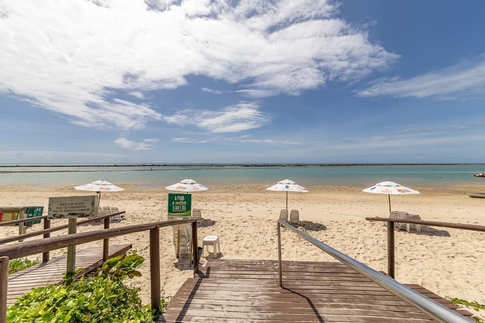 Beach, Sea view, sunbed