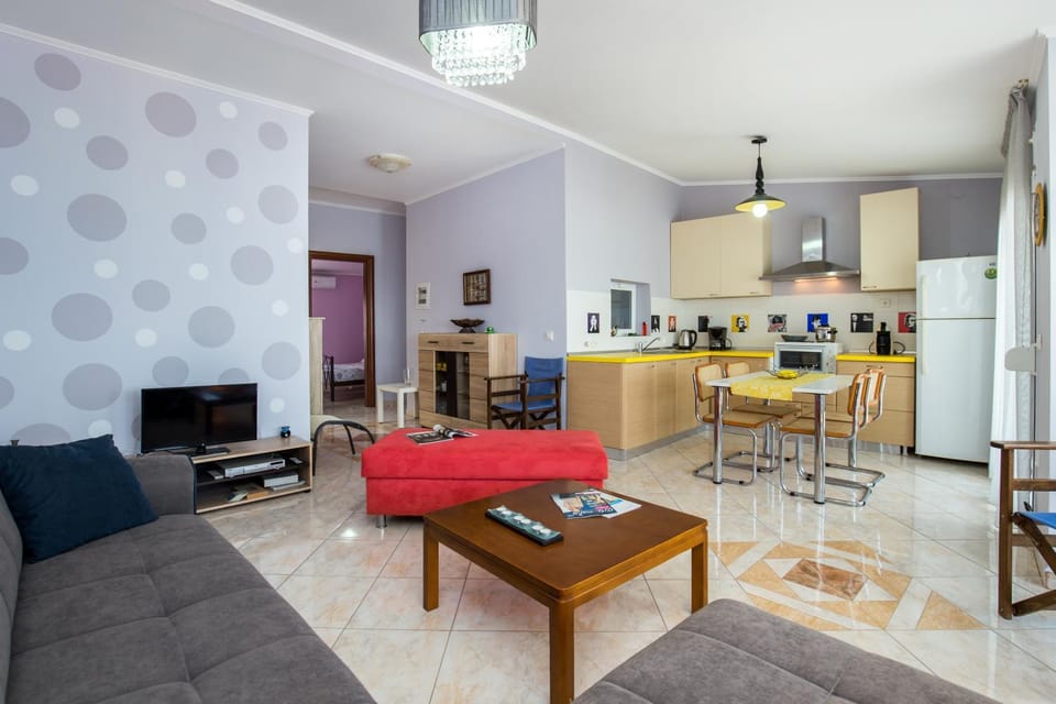 Living room, kitchen