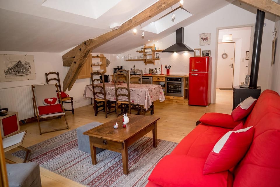 Living room, kitchen