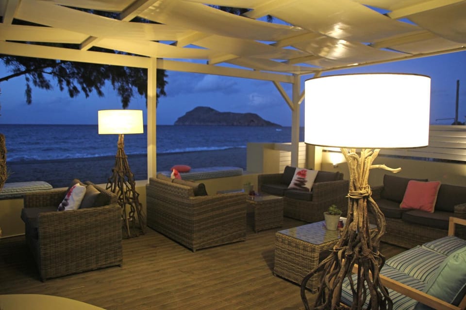 Patio, Night, Living room, Seating area