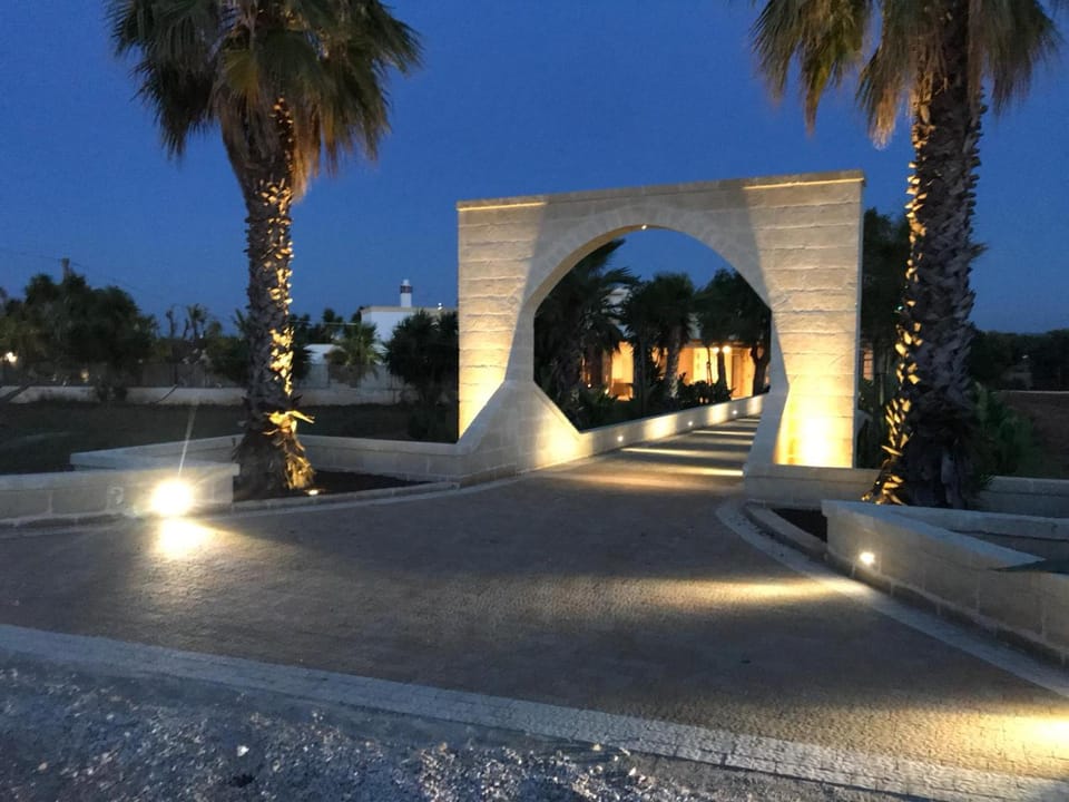 Property building, Facade/entrance, Sunset