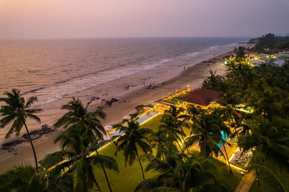 Bird's eye view, Beach, Sea view, Sunset