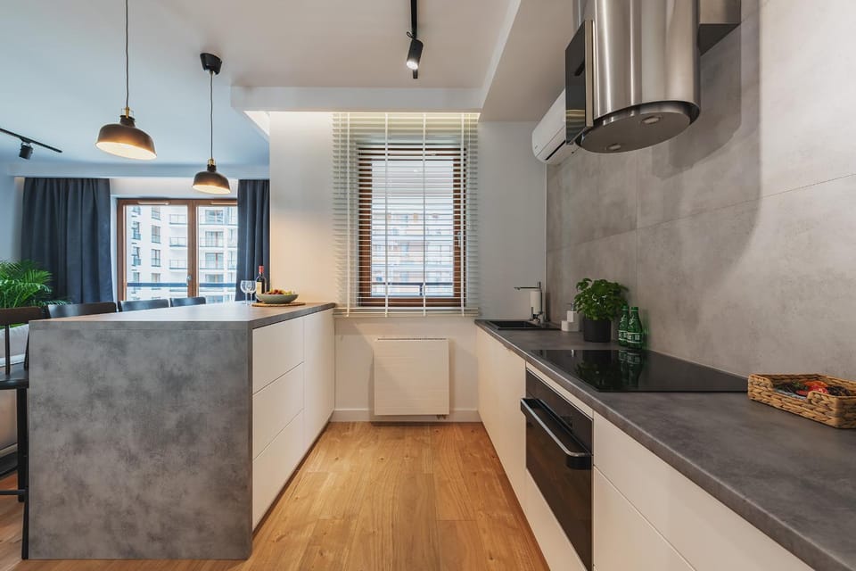 Coffee/tea facilities, Kitchen or kitchenette, heating, stove, air conditioner, air conditioner