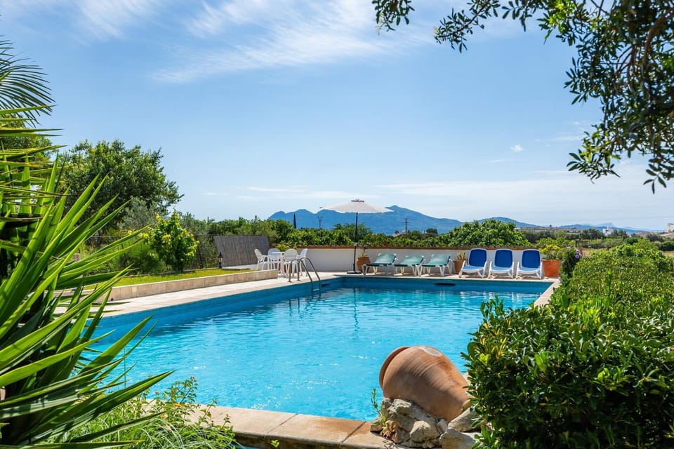 Property building, Living room, Swimming pool