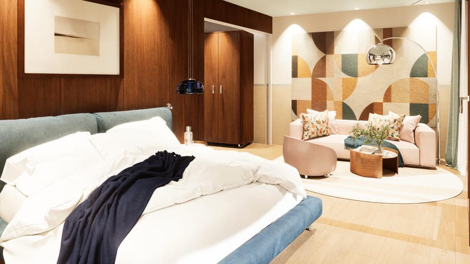 Bed, Living room, Photo of the whole room, Seating area, Bedroom, wardrobe