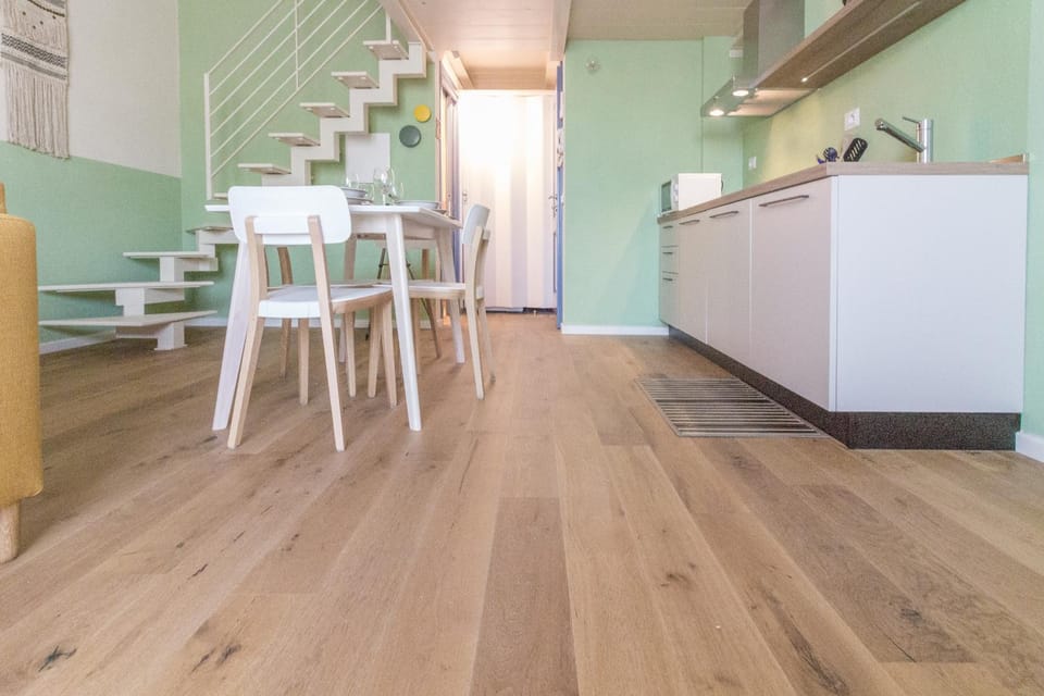 Kitchen or kitchenette, Living room, Dining area