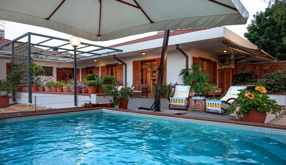 Pool view, Sunset