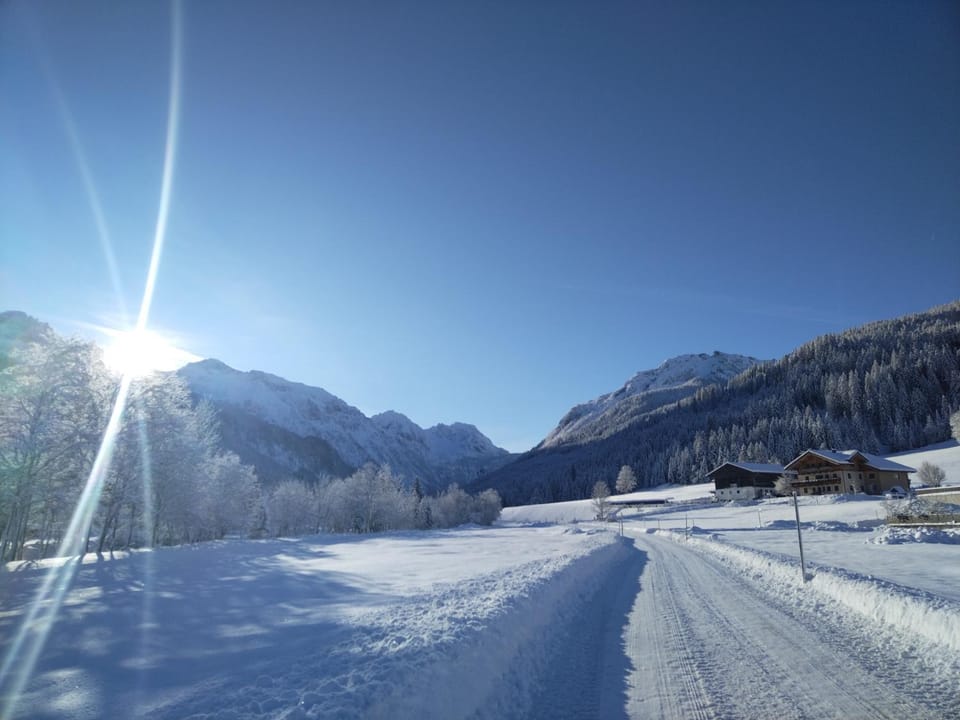 Natural landscape, Winter, Mountain view