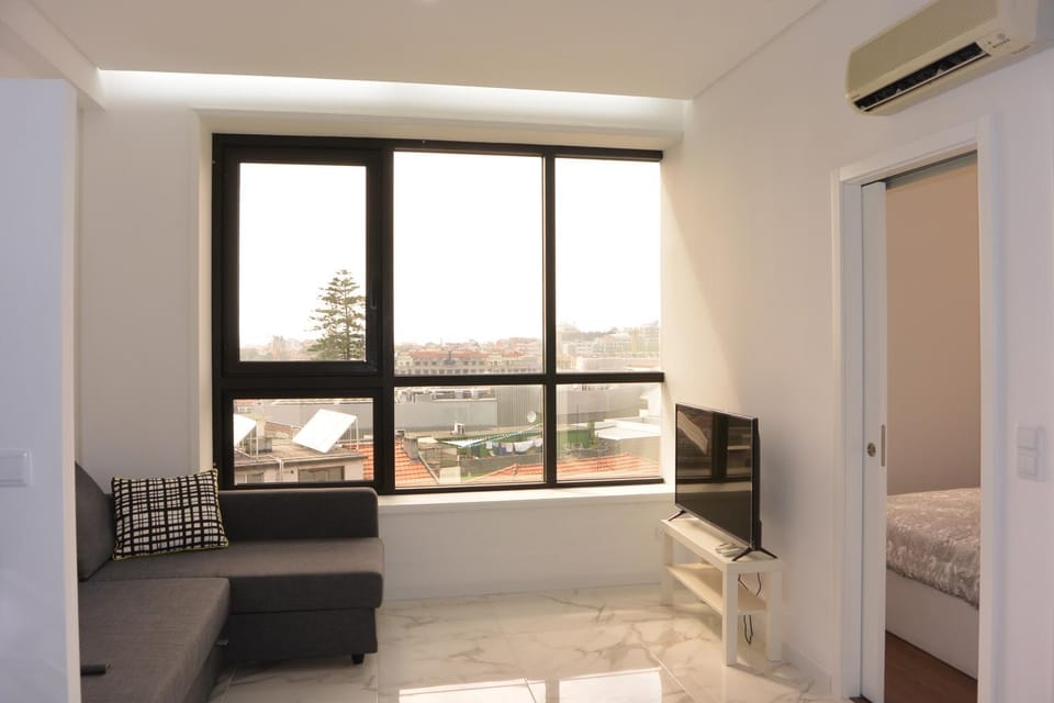 Living room, Seating area, City view