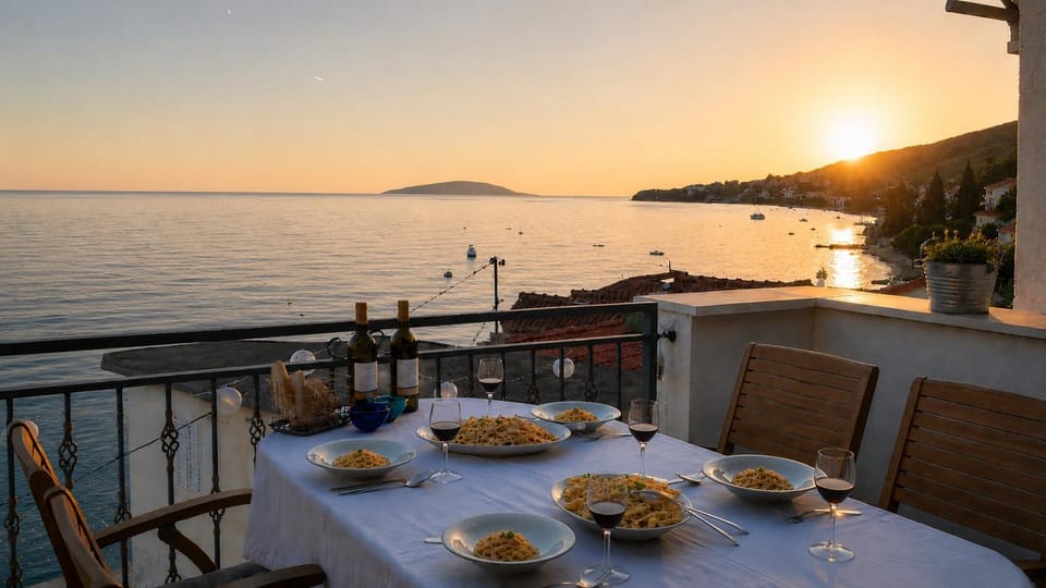 Balcony/Terrace, Dinner, Sunset