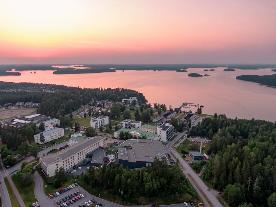 Bird's eye view, Lake view, Sunset