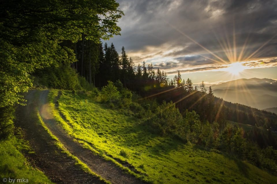 Mountain view, Sunset