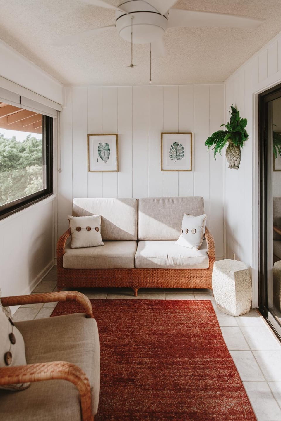 Patio, Seating area, fireplace